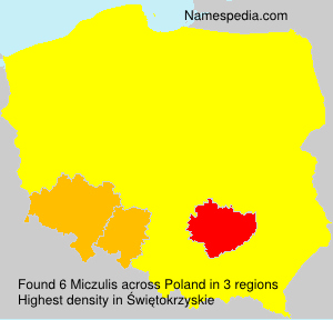 Surname Miczulis in Poland Surname Miczulis in Poland