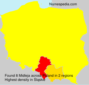 Surname Midleja in Poland Surname Midleja in Poland