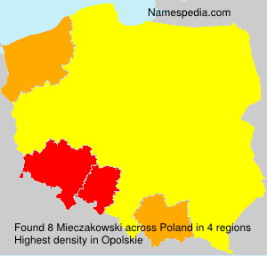 Surname Mieczakowski in Poland Surname Mieczakowski in Poland