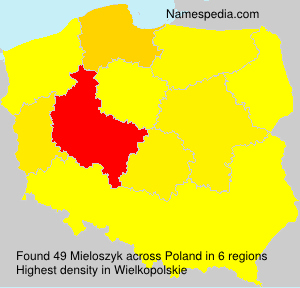 Surname Mieloszyk in Poland Surname Mieloszyk in Poland