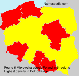 Surname Mierowska in Poland Surname Mierowska in Poland