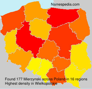 Surname Mierzynski in Poland Surname Mierzynski in Poland
