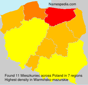 Surname Mieszkuniec in Poland Surname Mieszkuniec in Poland