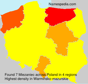 Surname Miezaniec in Poland Surname Miezaniec in Poland