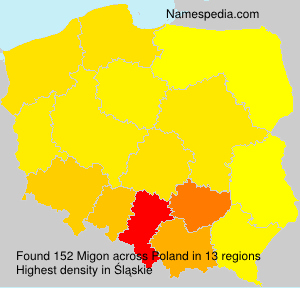Surname Migon in Poland Surname Migon in Poland