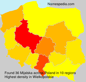 Surname Mijalska in Poland Surname Mijalska in Poland