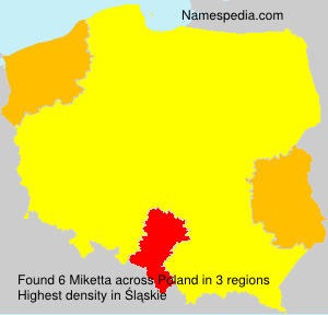 Surname Miketta in Poland Surname Miketta in Poland