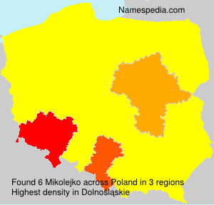 Surname Mikolejko in Poland Surname Mikolejko in Poland
