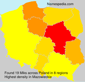 Surname Miks in Poland