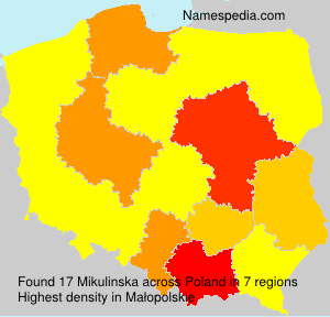 Surname Mikulinska in Poland Surname Mikulinska in Poland