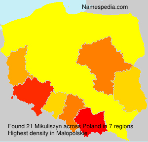Surname Mikuliszyn in Poland Surname Mikuliszyn in Poland