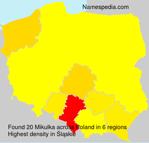 Surname Mikulka in Poland Surname Mikulka in Poland