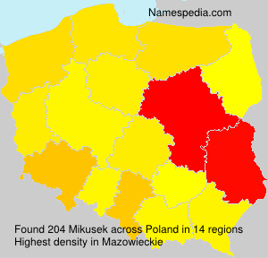 Surname Mikusek in Poland Surname Mikusek in Poland