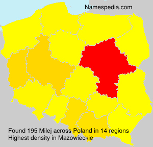 Surname Milej in Poland
