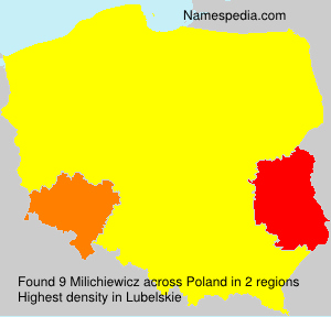 Surname Milichiewicz in Poland Surname Milichiewicz in Poland