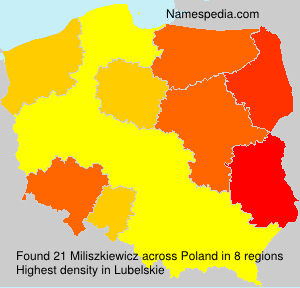 Surname Miliszkiewicz in Poland Surname Miliszkiewicz in Poland