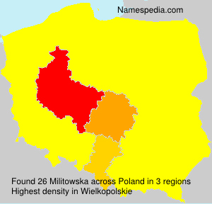Surname Militowska in Poland Surname Militowska in Poland
