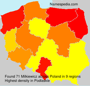 Surname Milkiewicz in Poland Surname Milkiewicz in Poland