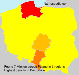 Surname Mimiec in Poland Surname Mimiec in Poland