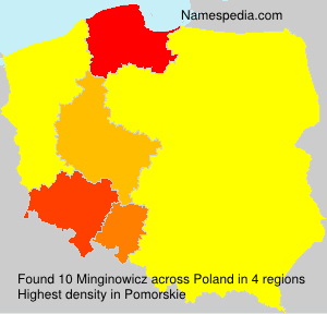 Surname Minginowicz in Poland Surname Minginowicz in Poland