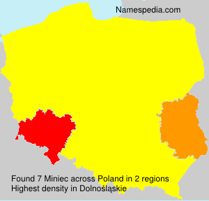 Surname Miniec in Poland Surname Miniec in Poland