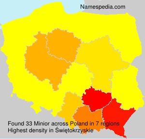 Surname Minior in Poland Surname Minior in Poland