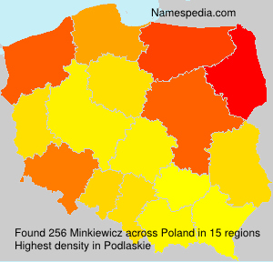 Surname Minkiewicz in Poland Surname Minkiewicz in Poland