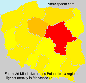 Surname Mioduska in Poland Surname Mioduska in Poland
