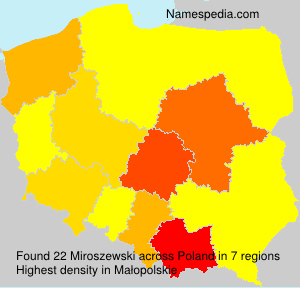 Surname Miroszewski in Poland Surname Miroszewski in Poland