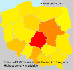 Surname Mirowska in Poland Surname Mirowska in Poland
