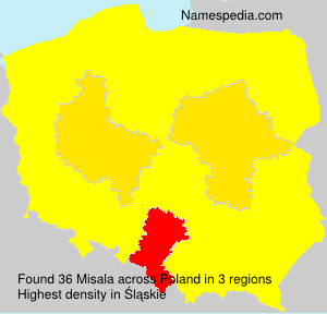 Surname Misala in Poland Surname Misala in Poland