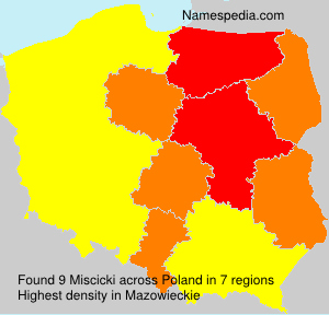 Surname Miscicki in Poland Surname Miscicki in Poland