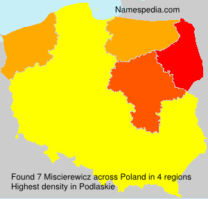 Surname Miscierewicz in Poland Surname Miscierewicz in Poland