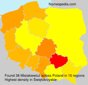 Surname Misiakiewicz in Poland Surname Misiakiewicz in Poland