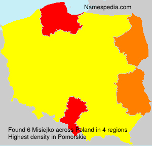 Surname Misiejko in Poland Surname Misiejko in Poland