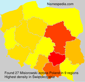 Surname Misiorowski in Poland Surname Misiorowski in Poland