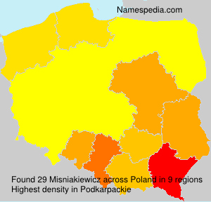Surname Misniakiewicz in Poland Surname Misniakiewicz in Poland