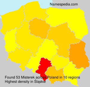 Surname Misterek in Poland Surname Misterek in Poland
