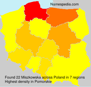 Surname Miszkowska in Poland Surname Miszkowska in Poland
