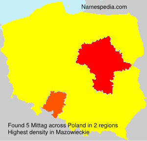 Surname Mittag in Poland Surname Mittag in Poland
