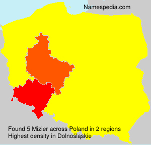 Surname Mizier in Poland Surname Mizier in Poland