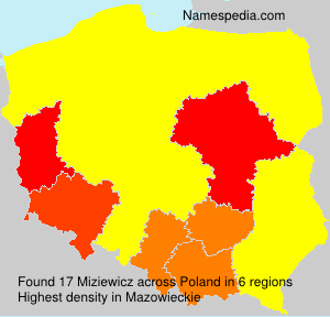 Surname Miziewicz in Poland Surname Miziewicz in Poland