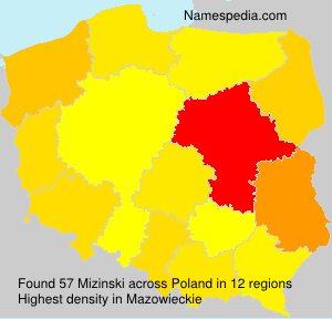 Surname Mizinski in Poland Surname Mizinski in Poland
