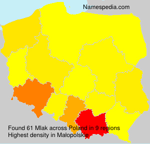 Surname Mlak in Poland