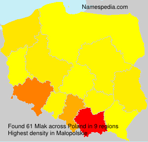 Surname Mlak in Poland Surname Mlak in Poland