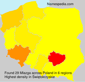 Surname Mlazga in Poland