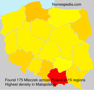 Surname Mleczek in Poland