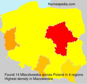 Surname Mleczkowska in Poland