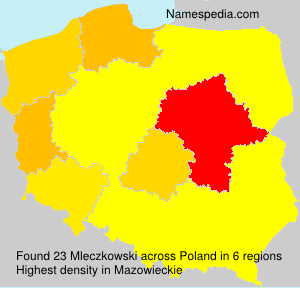 Surname Mleczkowski in Poland