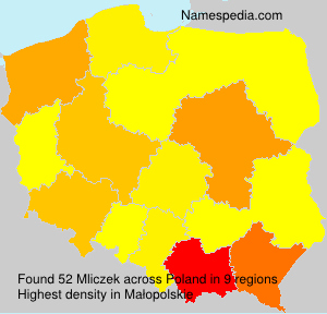 Surname Mliczek in Poland